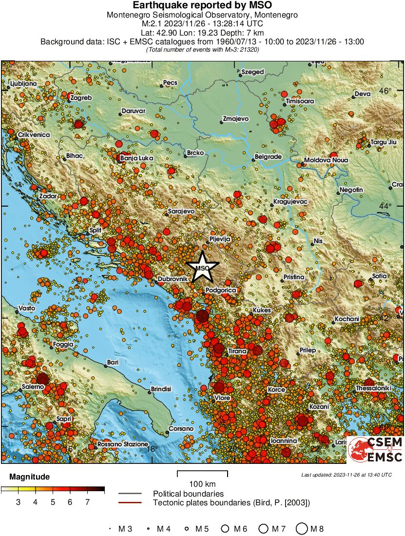 regional magnitude historical seismicity