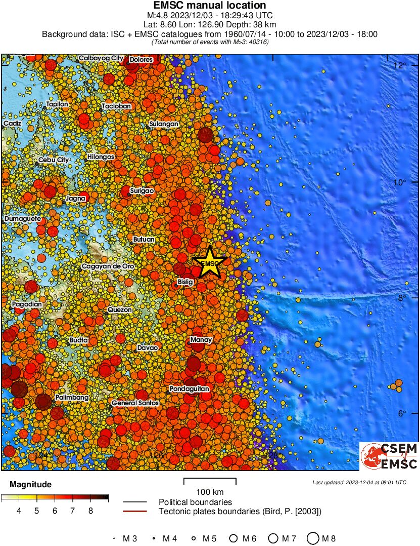 regional magnitude historical seismicity