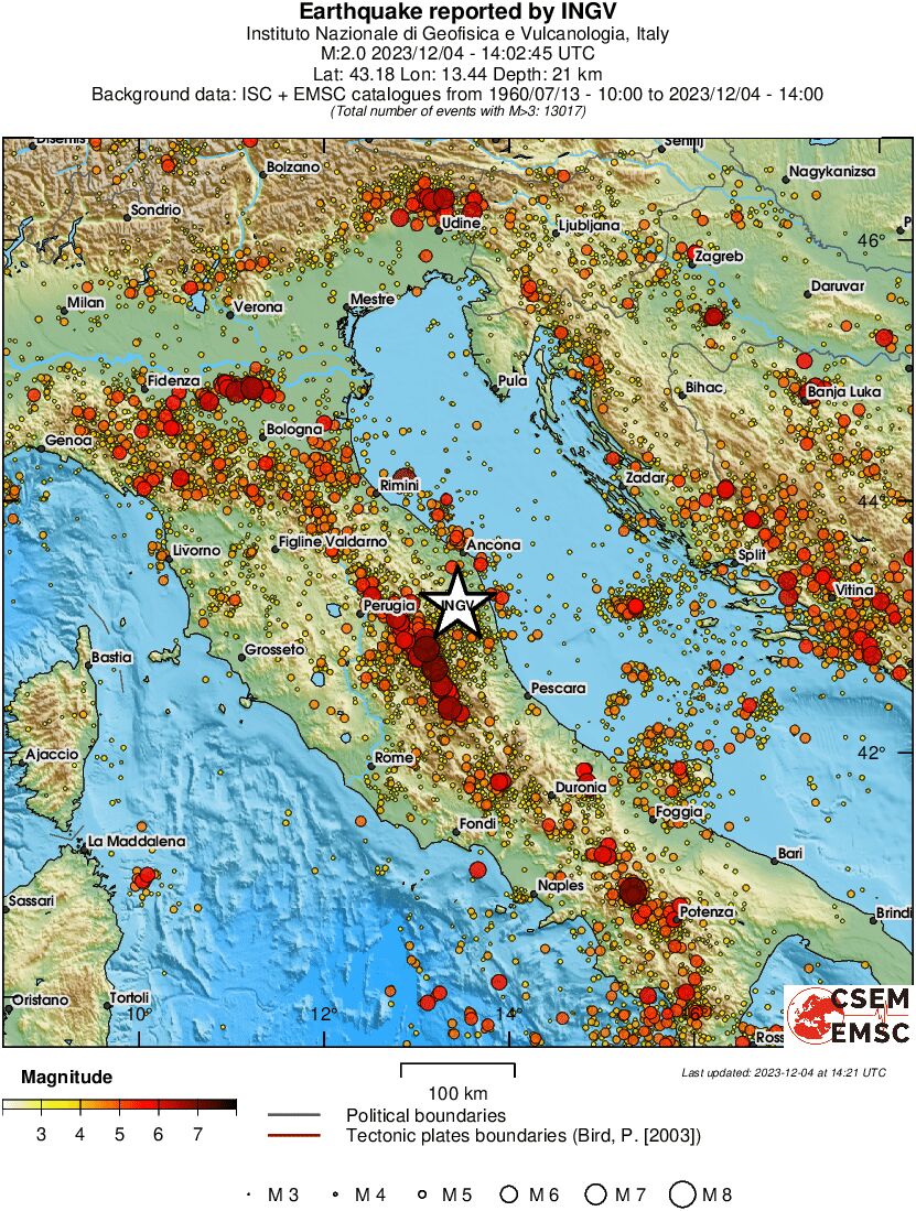 regional magnitude historical seismicity