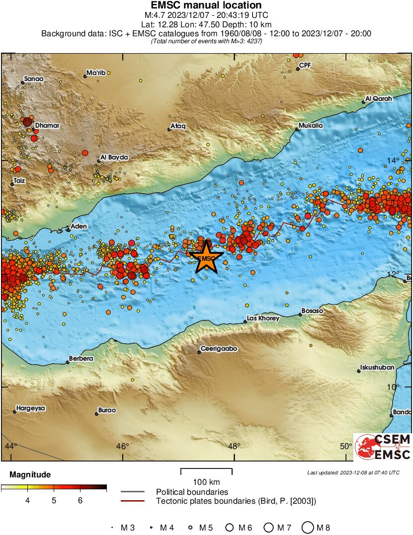 regional magnitude historical seismicity