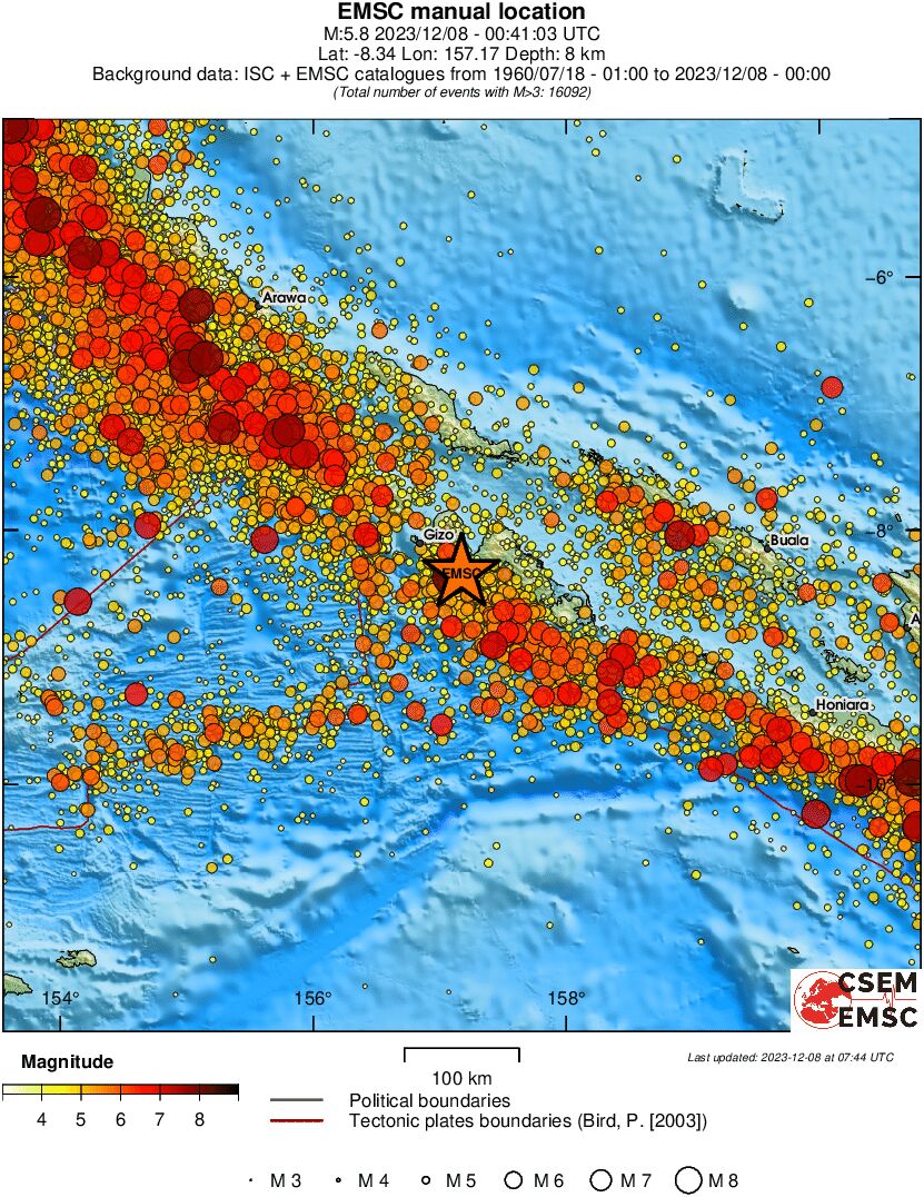 regional magnitude historical seismicity