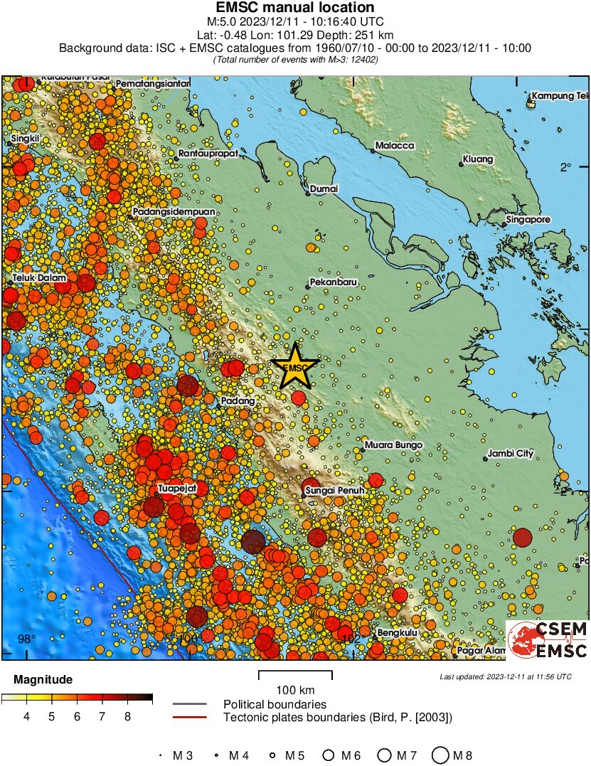 regional magnitude historical seismicity