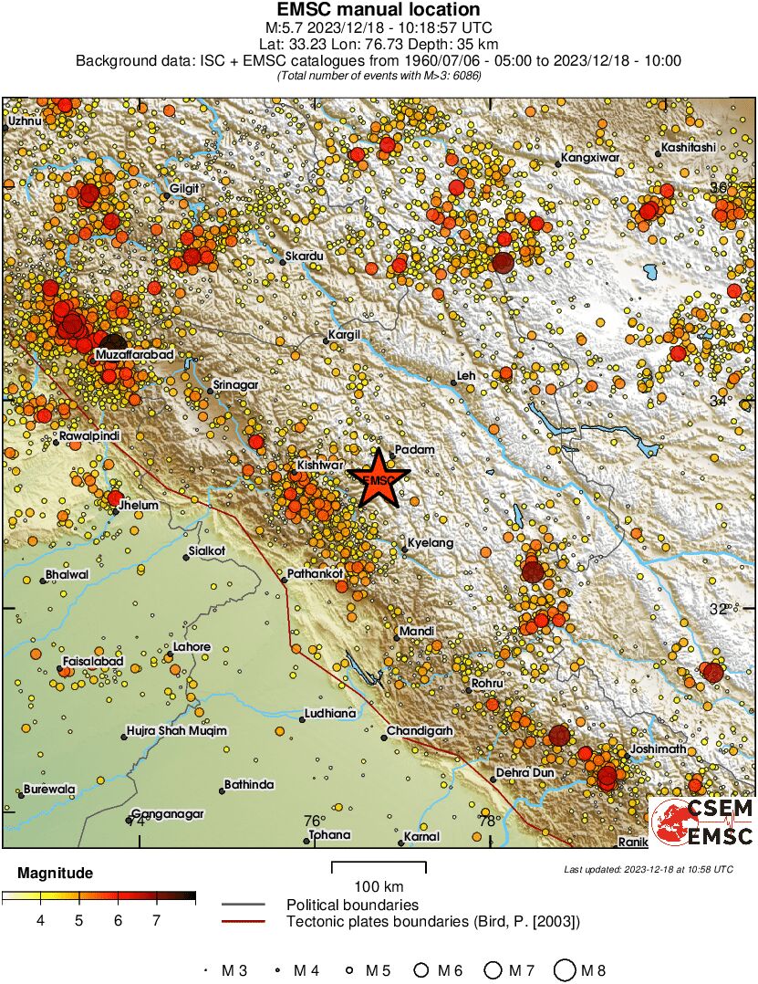 regional magnitude historical seismicity
