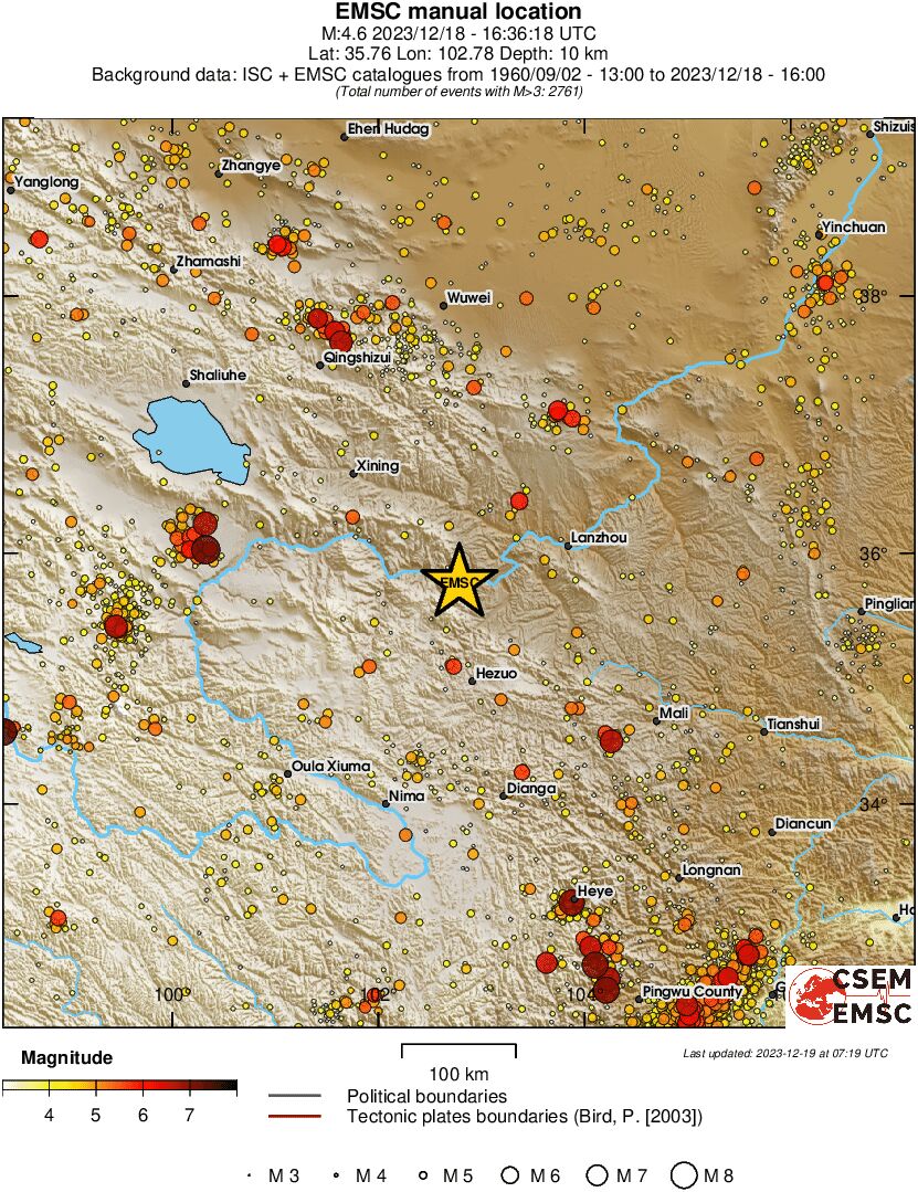 regional magnitude historical seismicity