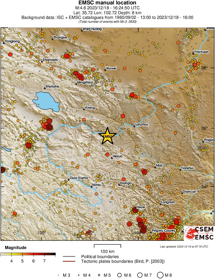 regional magnitude historical seismicity