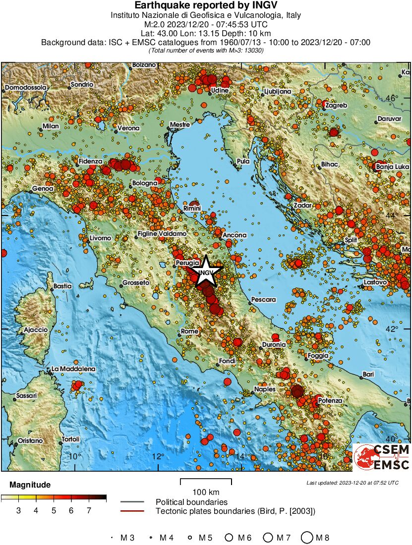regional magnitude historical seismicity