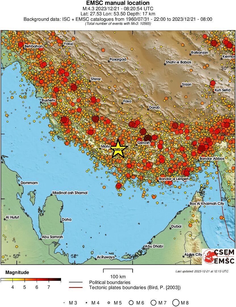 regional magnitude historical seismicity