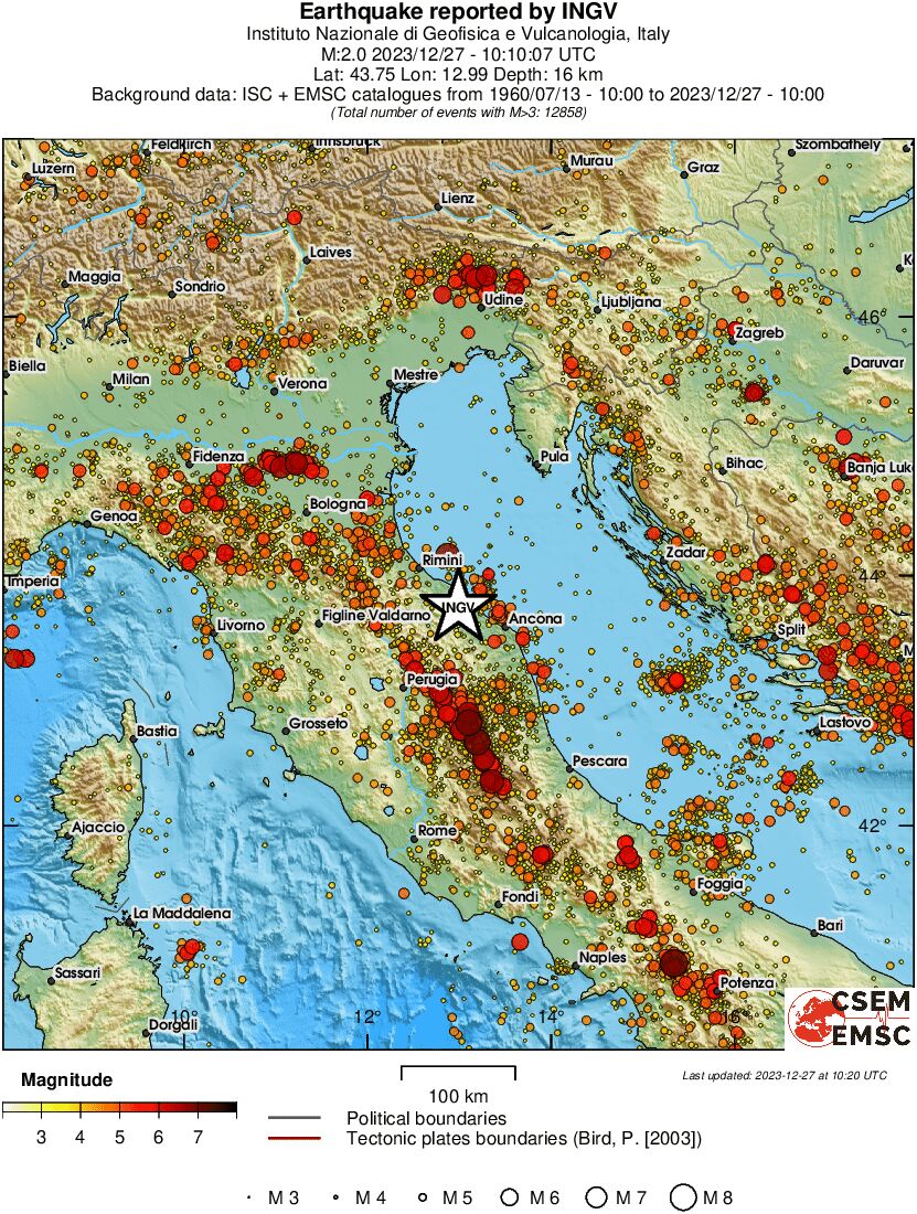 regional magnitude historical seismicity