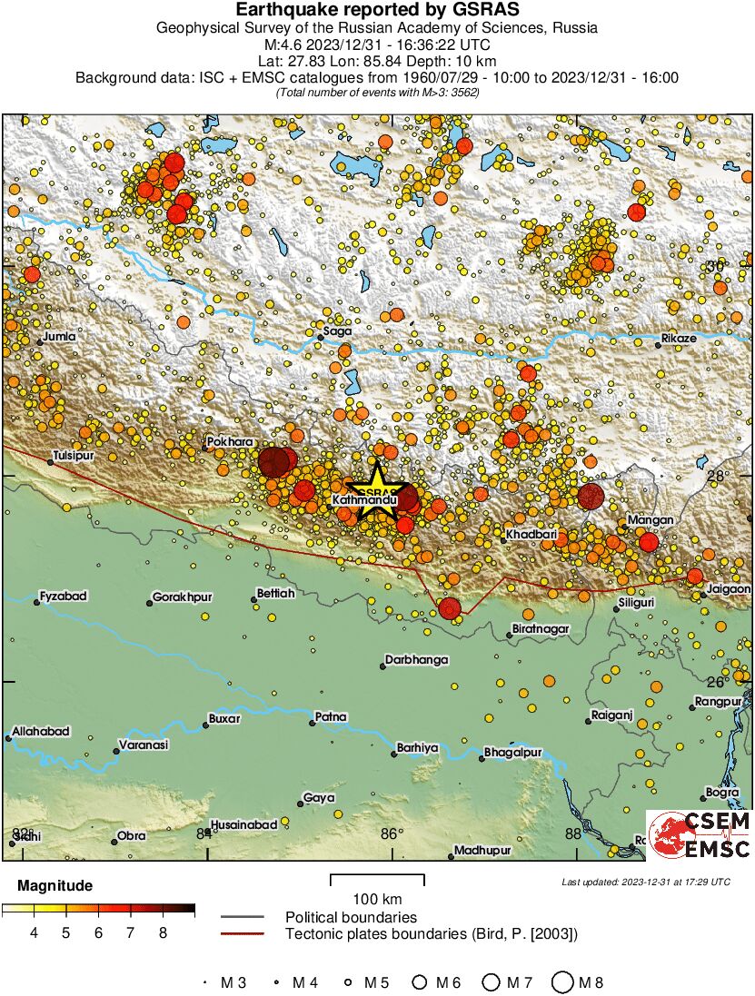 regional magnitude historical seismicity