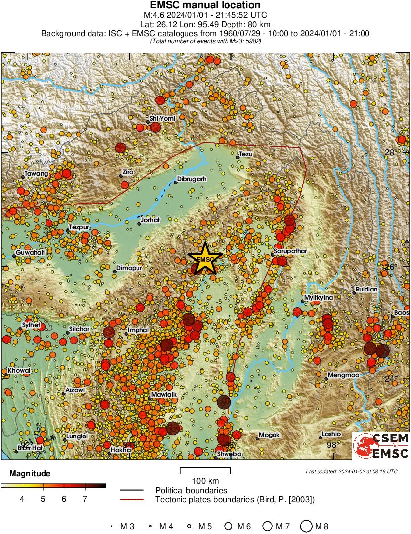 regional magnitude historical seismicity