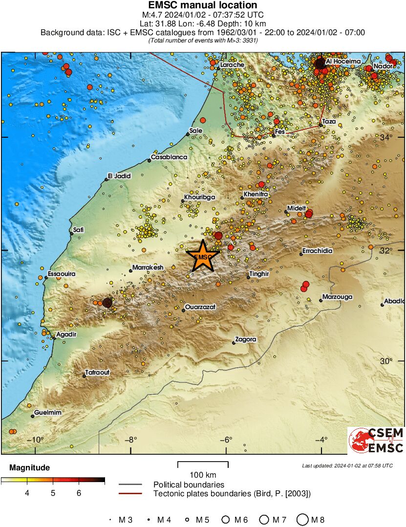 regional magnitude historical seismicity