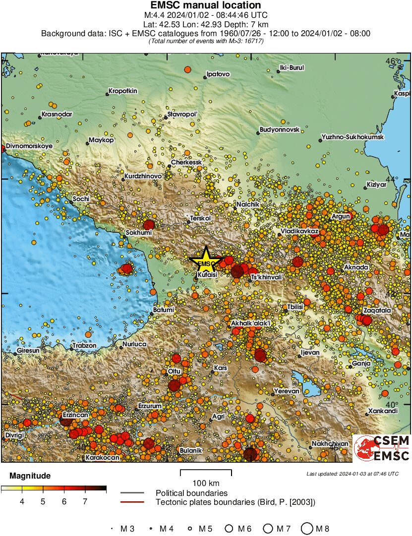 regional magnitude historical seismicity