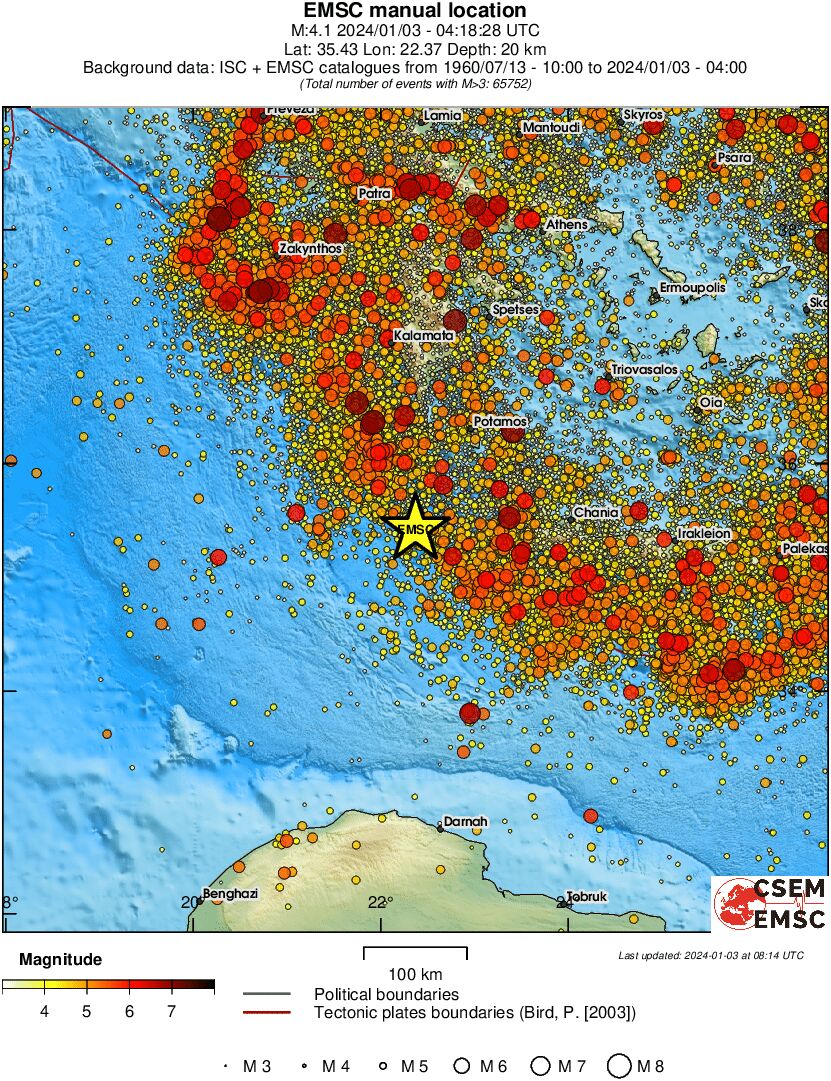 regional magnitude historical seismicity