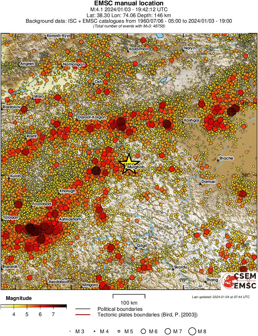 regional magnitude historical seismicity