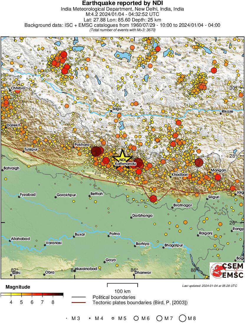 regional magnitude historical seismicity
