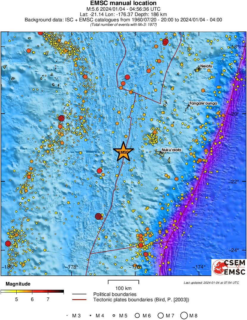 regional magnitude historical seismicity