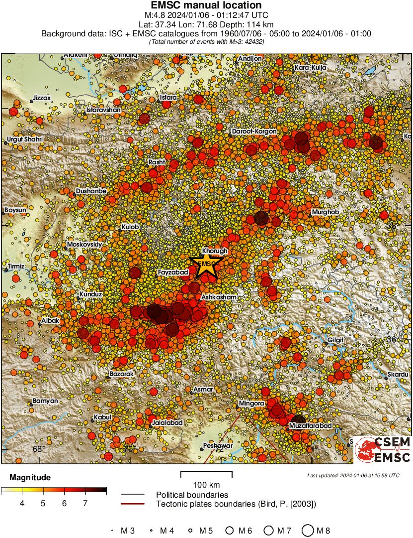 regional magnitude historical seismicity
