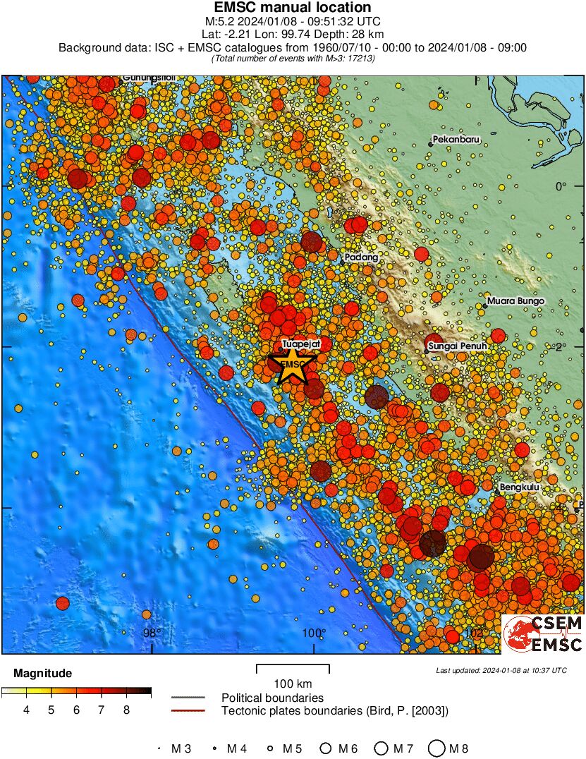 regional magnitude historical seismicity