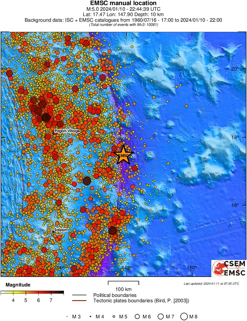 regional magnitude historical seismicity