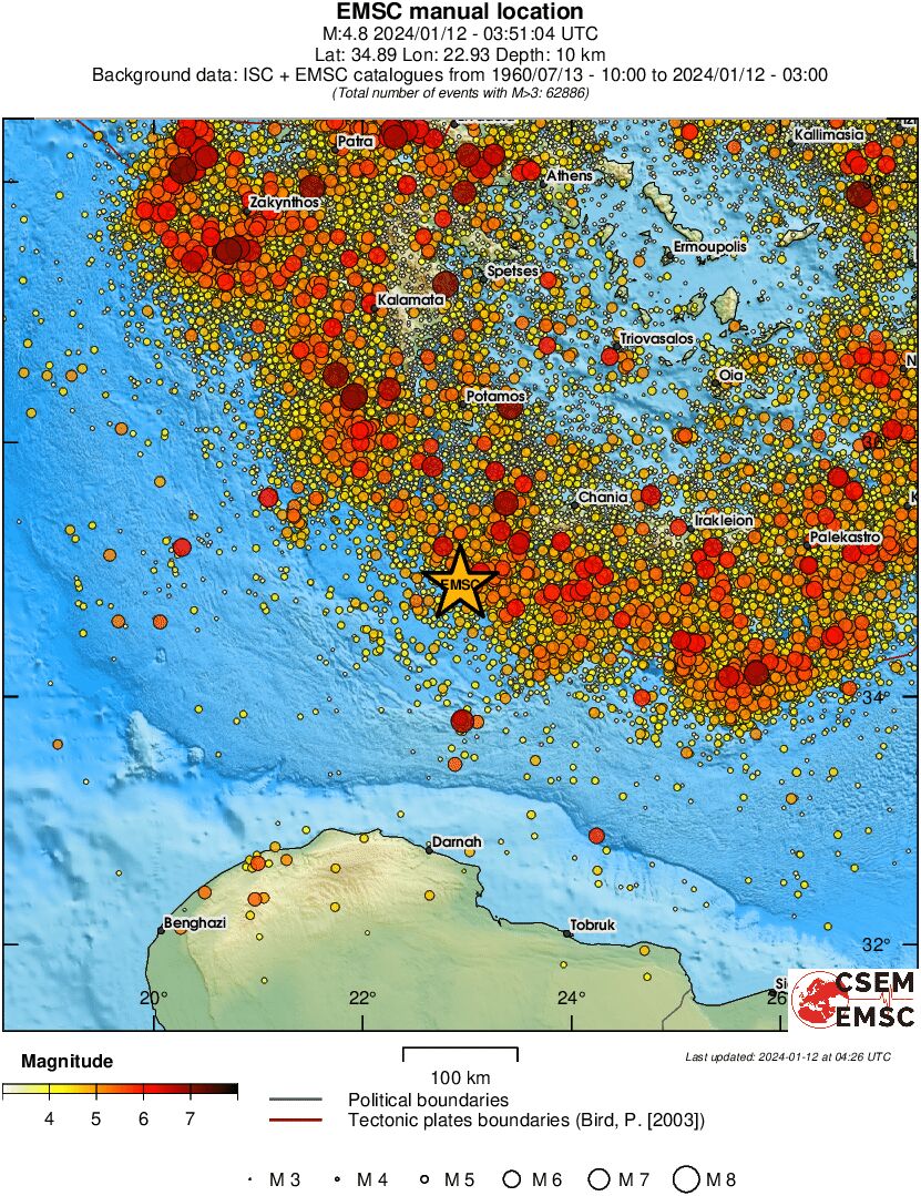 regional magnitude historical seismicity