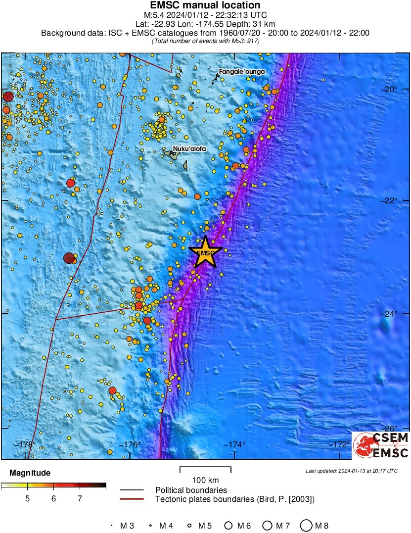 regional magnitude historical seismicity