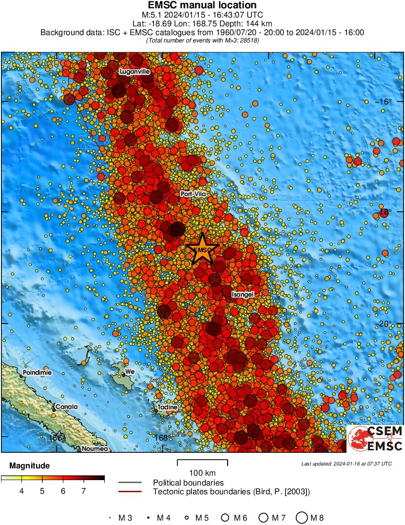 regional magnitude historical seismicity