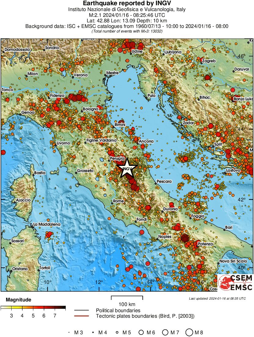 regional magnitude historical seismicity