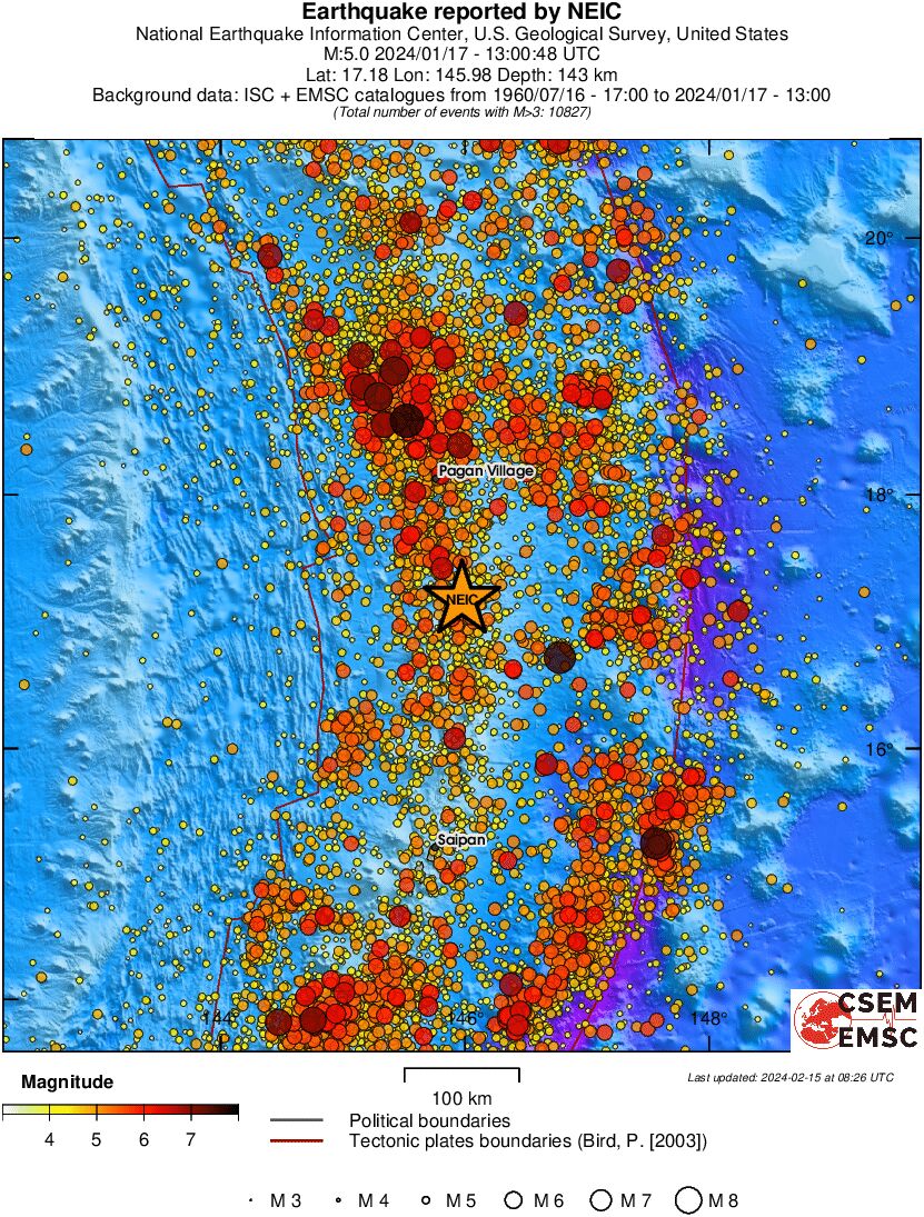 regional magnitude historical seismicity