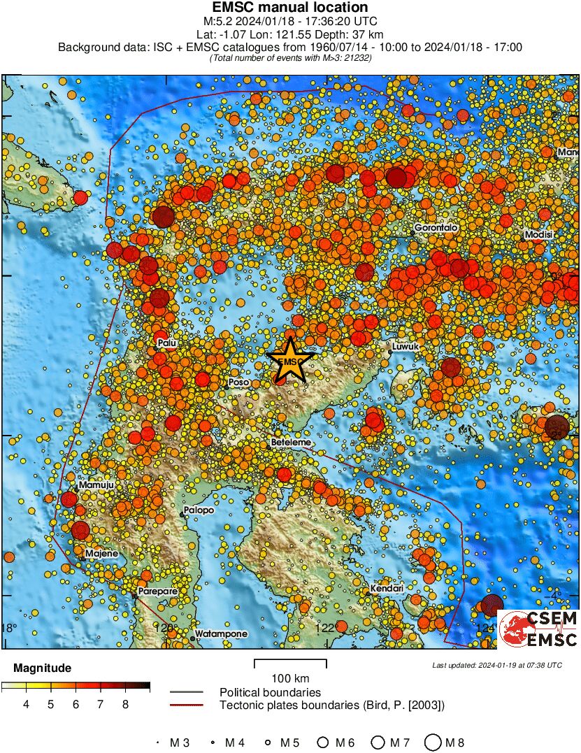 regional magnitude historical seismicity