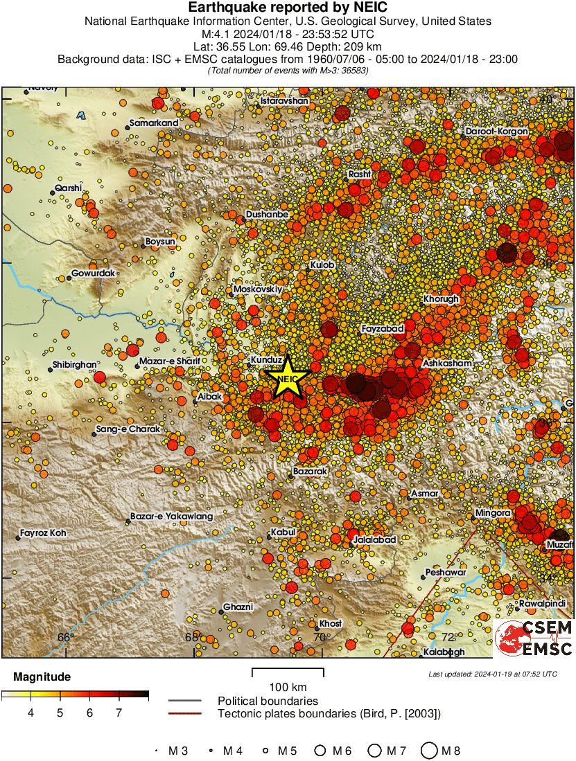 regional magnitude historical seismicity