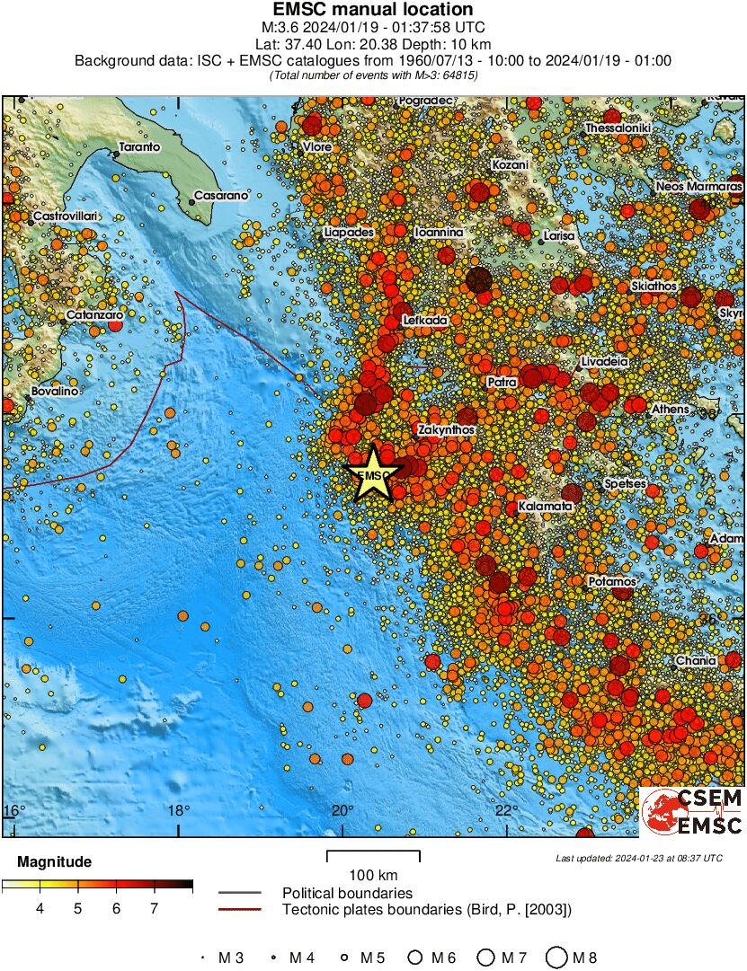 regional magnitude historical seismicity
