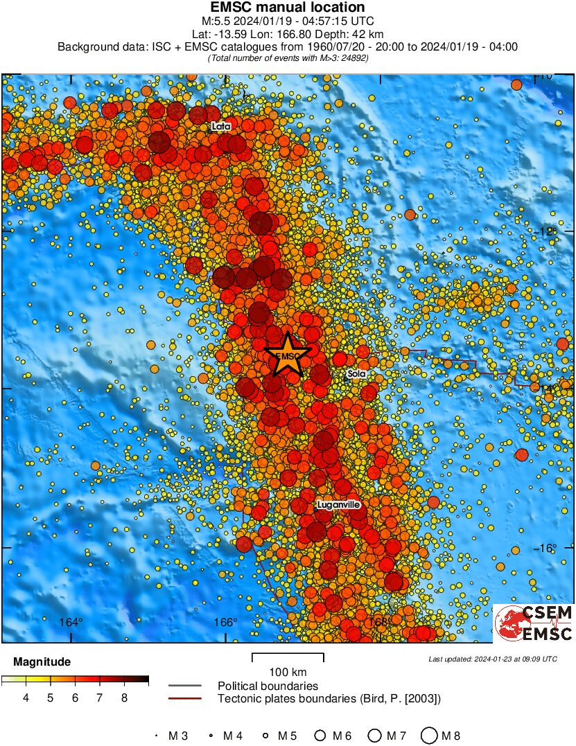 regional magnitude historical seismicity