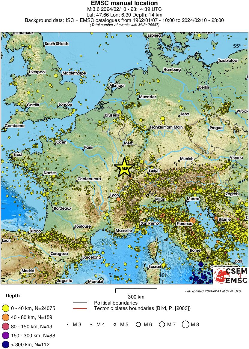 wide historical seismicity