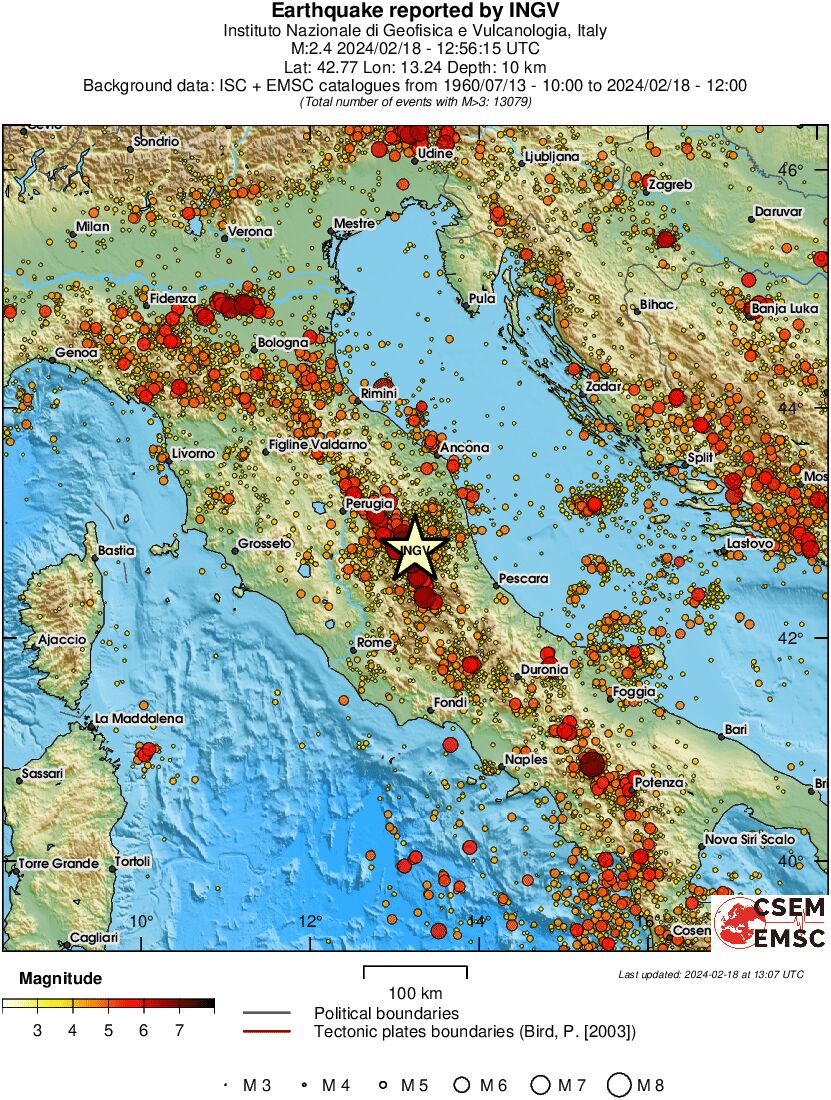 regional magnitude historical seismicity