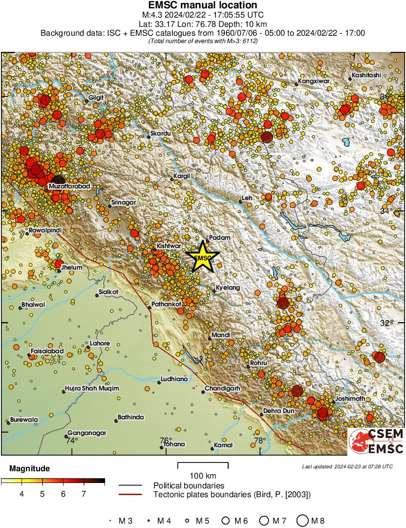 regional magnitude historical seismicity
