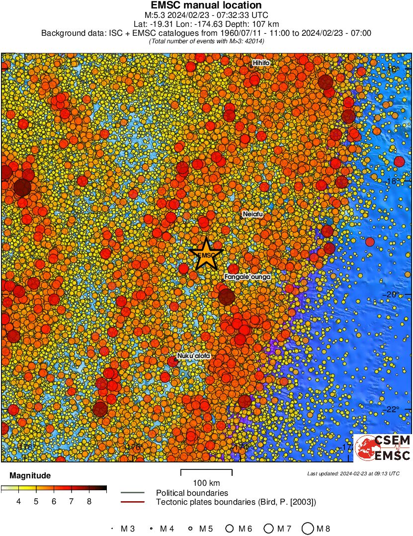 regional magnitude historical seismicity