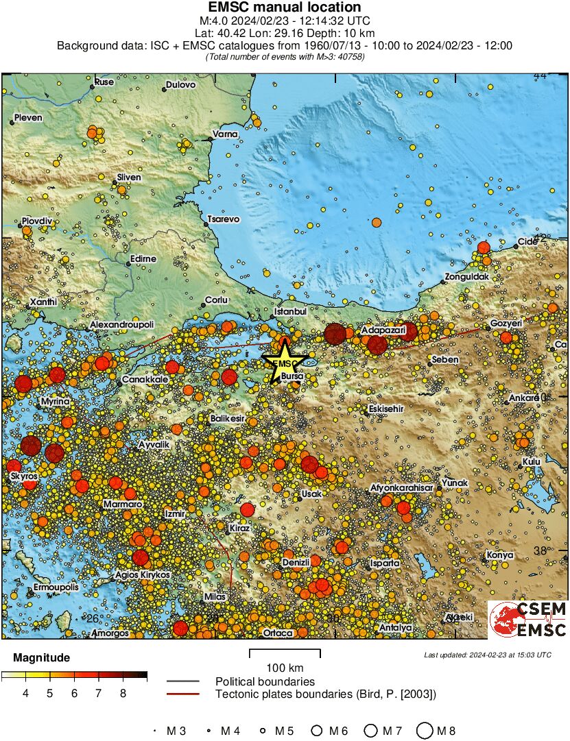 regional magnitude historical seismicity