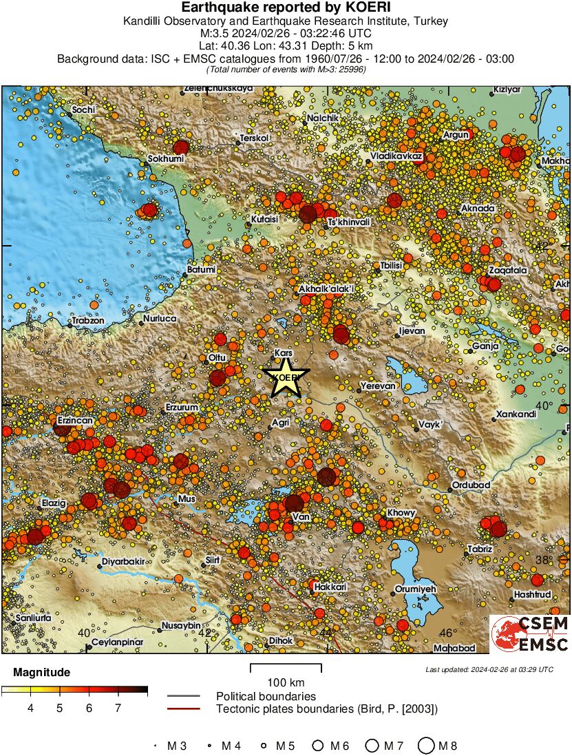 regional magnitude historical seismicity
