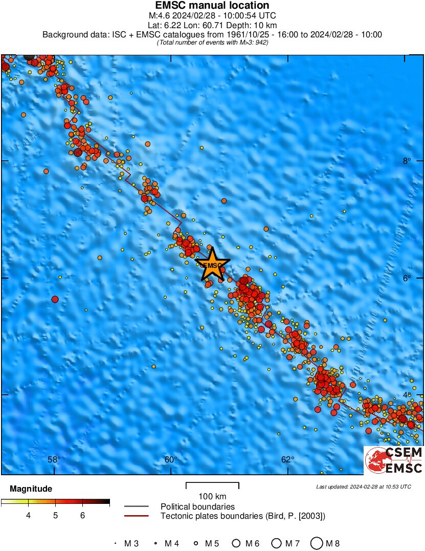 regional magnitude historical seismicity