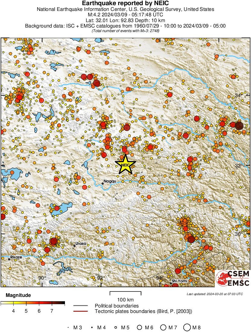 regional magnitude historical seismicity