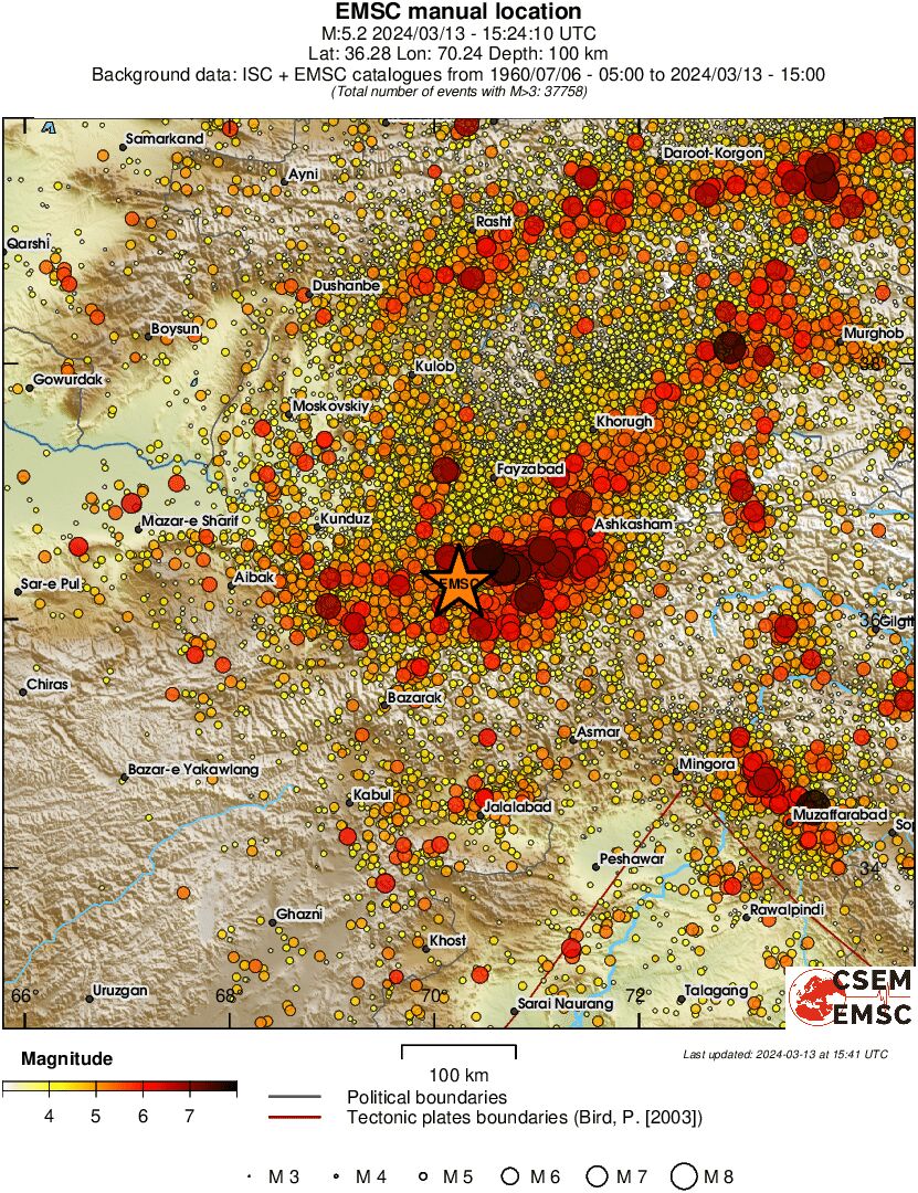 regional magnitude historical seismicity