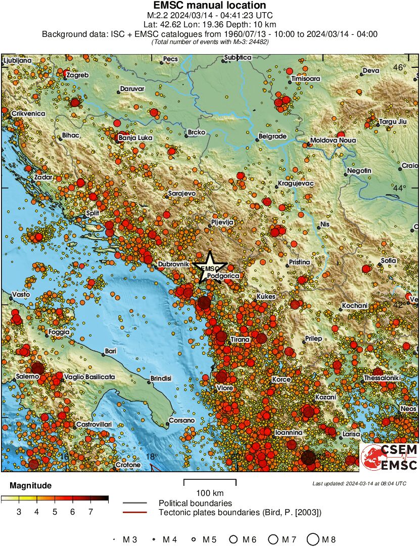 regional magnitude historical seismicity