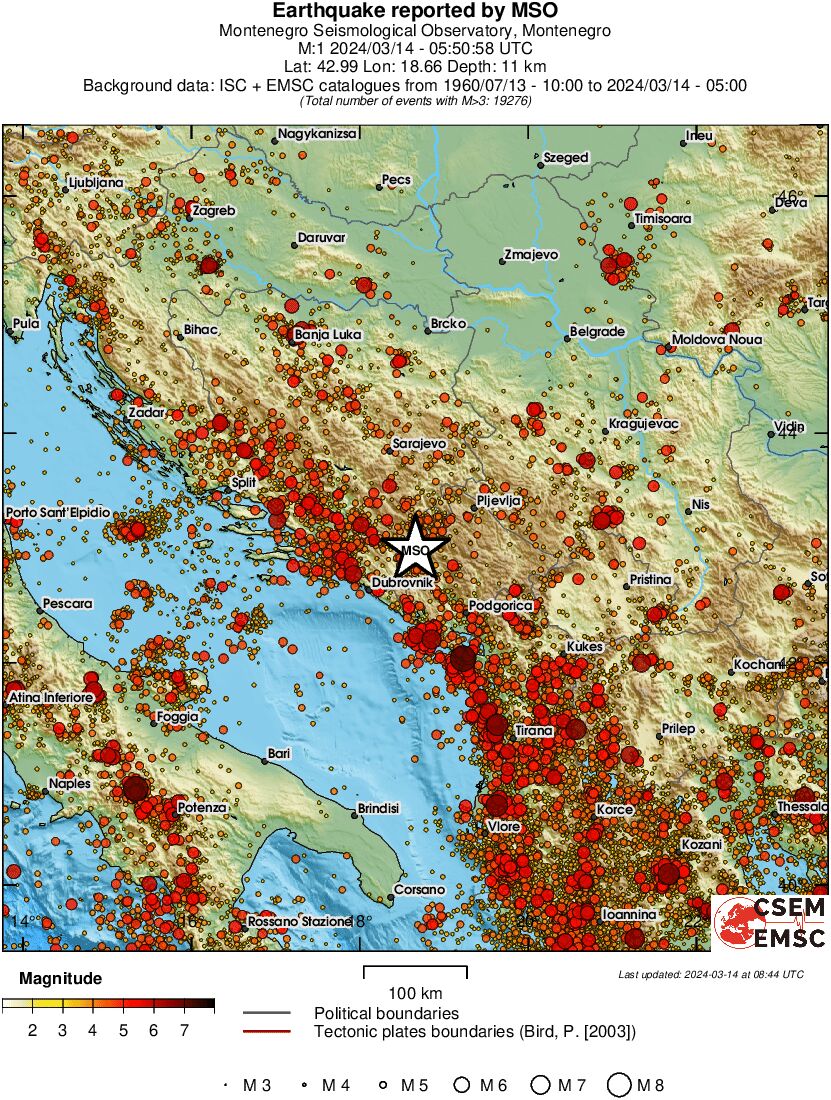 regional magnitude historical seismicity