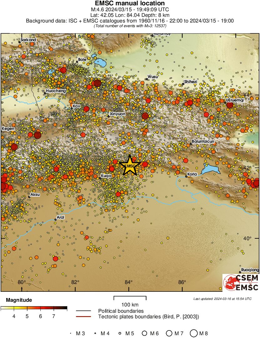 regional magnitude historical seismicity