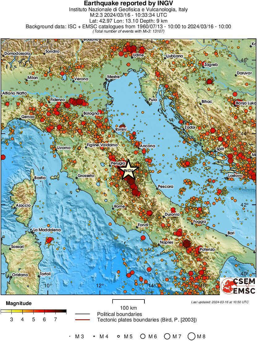 regional magnitude historical seismicity