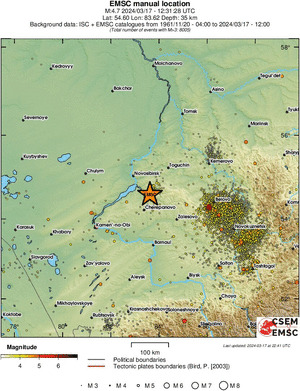 regional magnitude historical seismicity