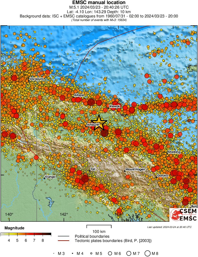 regional magnitude historical seismicity