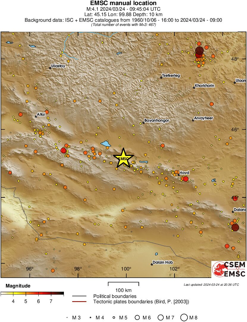 regional magnitude historical seismicity