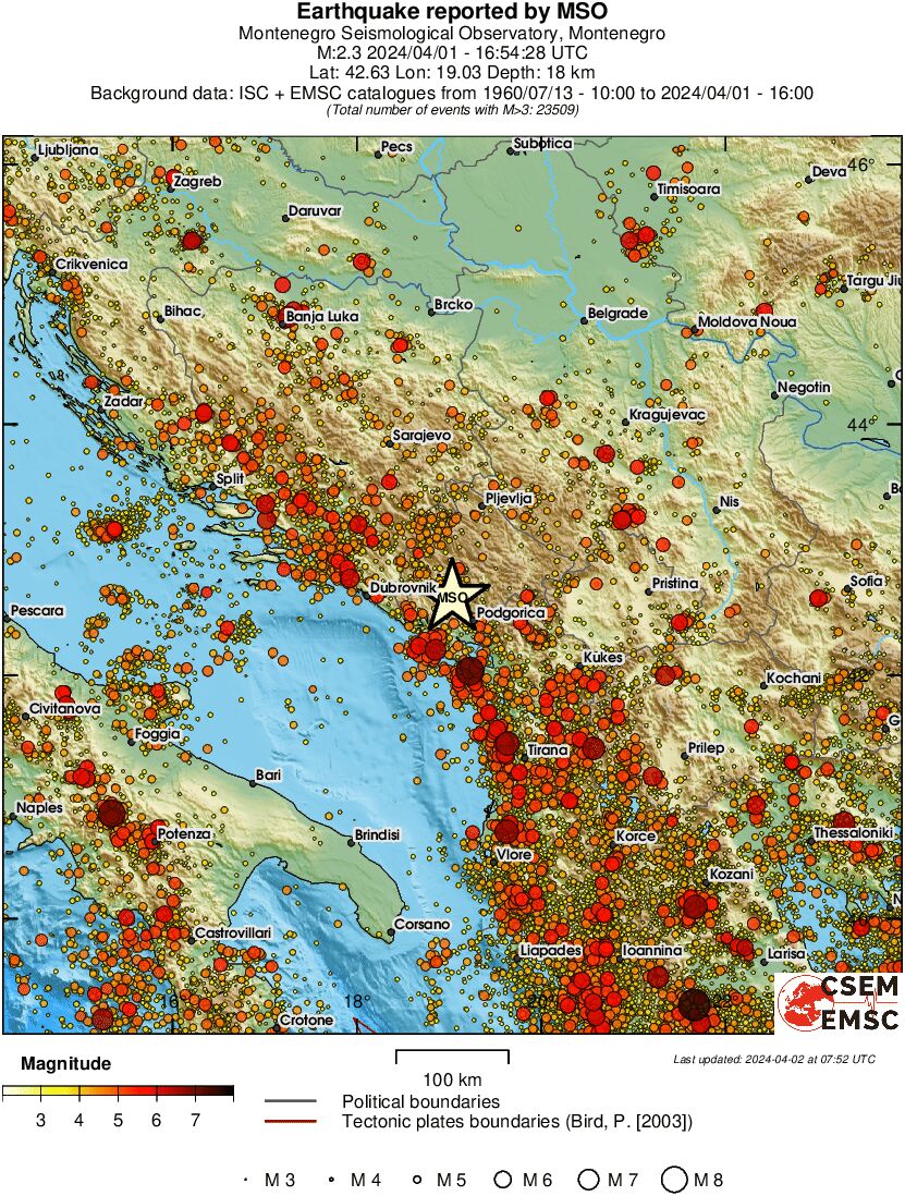 regional magnitude historical seismicity