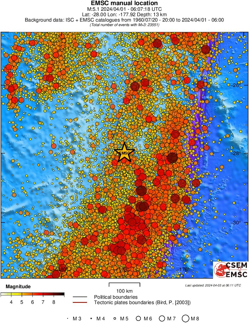 regional magnitude historical seismicity